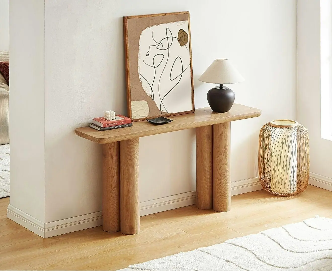 Tanner Natural Wooden Console Table