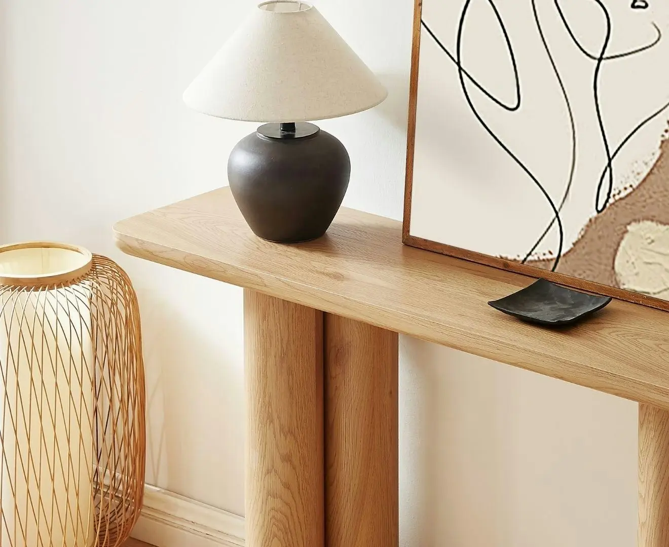 Tanner Natural Wooden Console Table