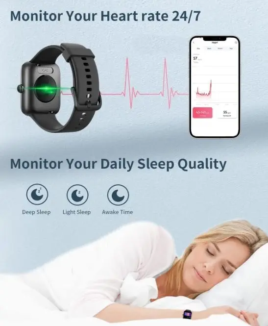 Smart Watch for Women & Men Bluetooth / Call / Touch Screen / Fitness Tracker with Heart Rate Sleep Monitor Pedometer Waterproof Smartwatch for Android iOS