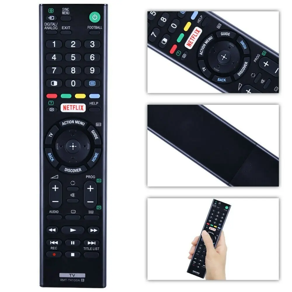 RMT-TX100A For Sony Netflix TV Remote Control KD-55X9000C KD-65X9000C