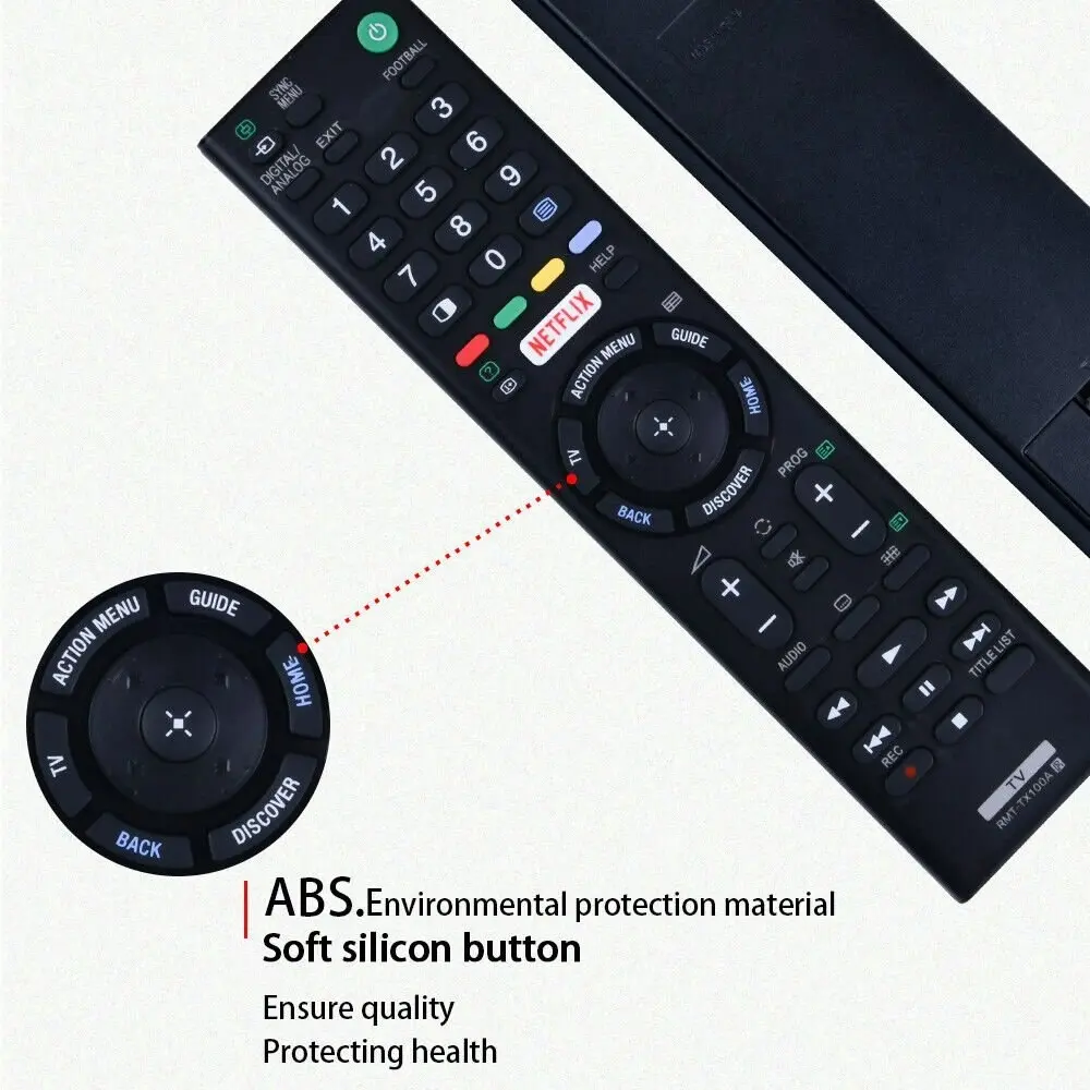 RMT-TX100A For Sony Netflix TV Remote Control KD-55X9000C KD-65X9000C