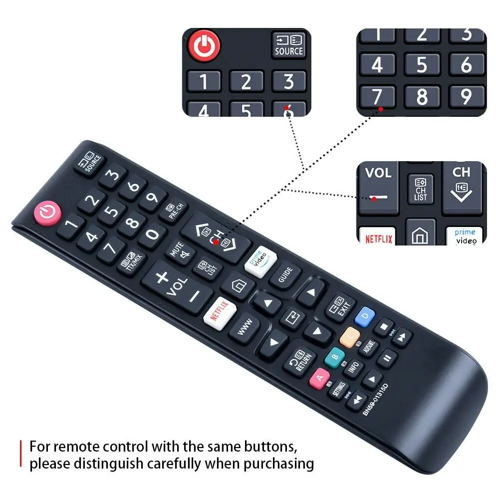 BN59-01315D For Samsung TV Remote Control NETFLIX Prime Video UA75RU7100W