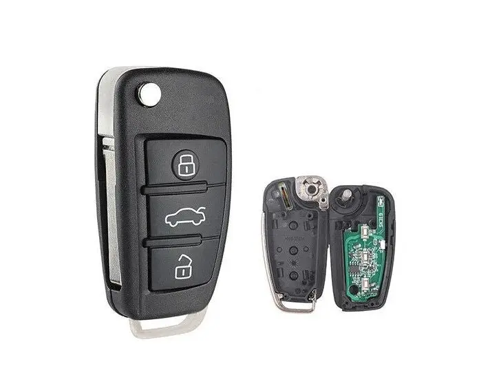 Flip Remote Key for Audi A3 S3 A4 S4 TT 2006 2007 2008 P/N:8P0 837 220 D