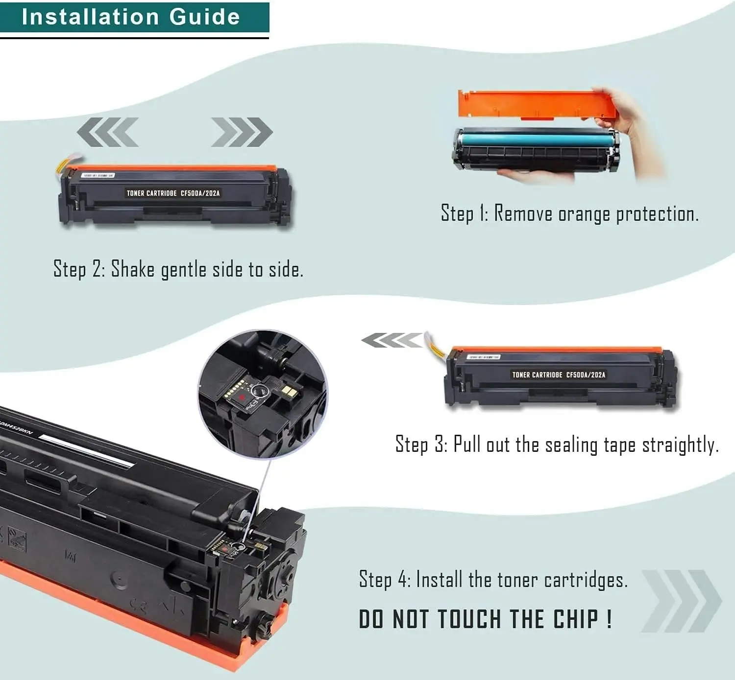 [4 Pack] CF500x/501x/502x/503x Toner Compatible For HP Printers