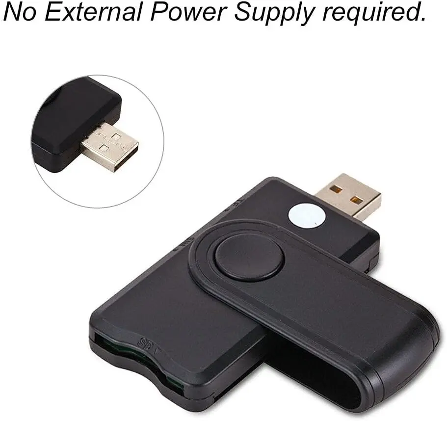 USB Smart Card Reader SD/TF/CAC/DOD/HC/MMC Micro SD Memory ID Bank Sim Card Adapter