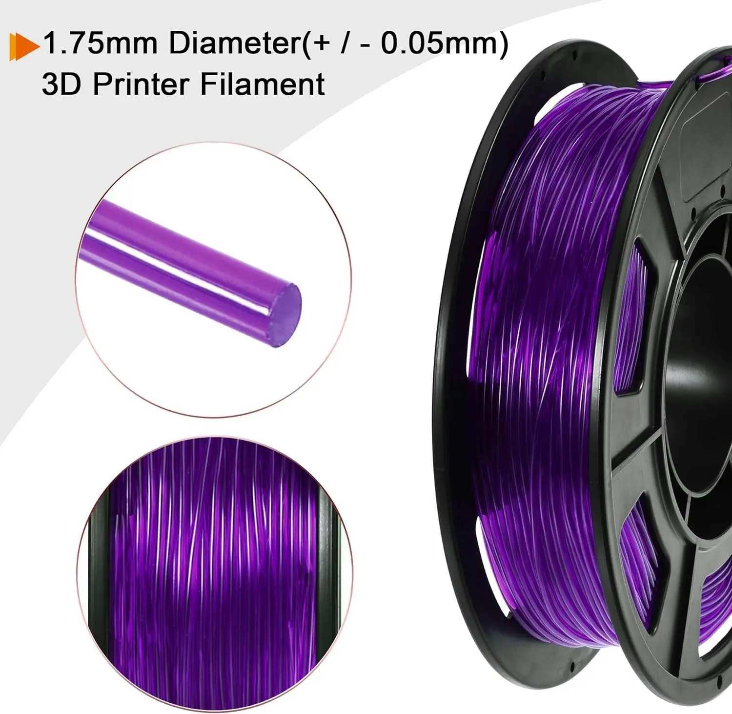 3D Printer Filament TPU 1KG - Purple