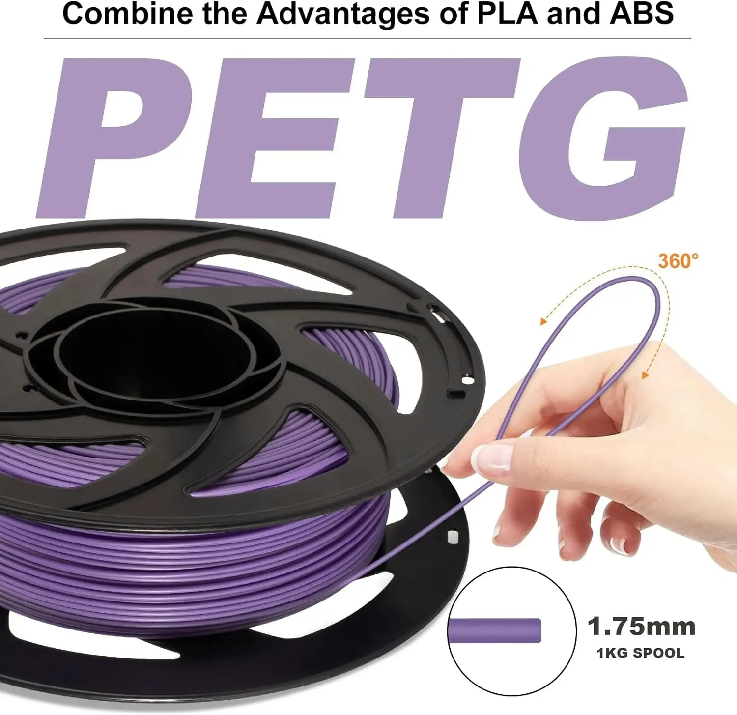 3D Printer Filament PETG 1KG - Purple