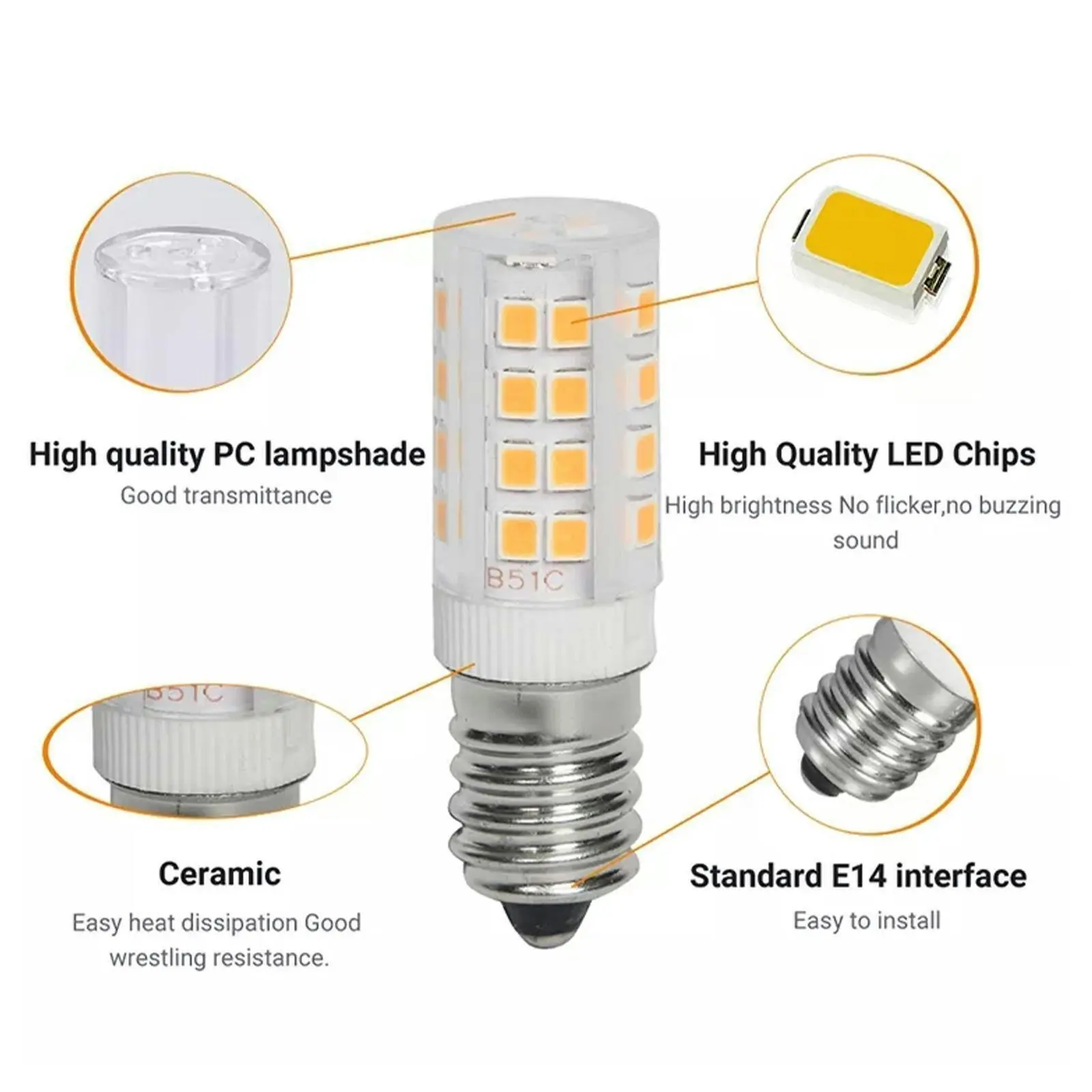 1 Pack E14 LED Bulb 5W Corn light bulbs Replace Halogen 22V.x lamp I6V7