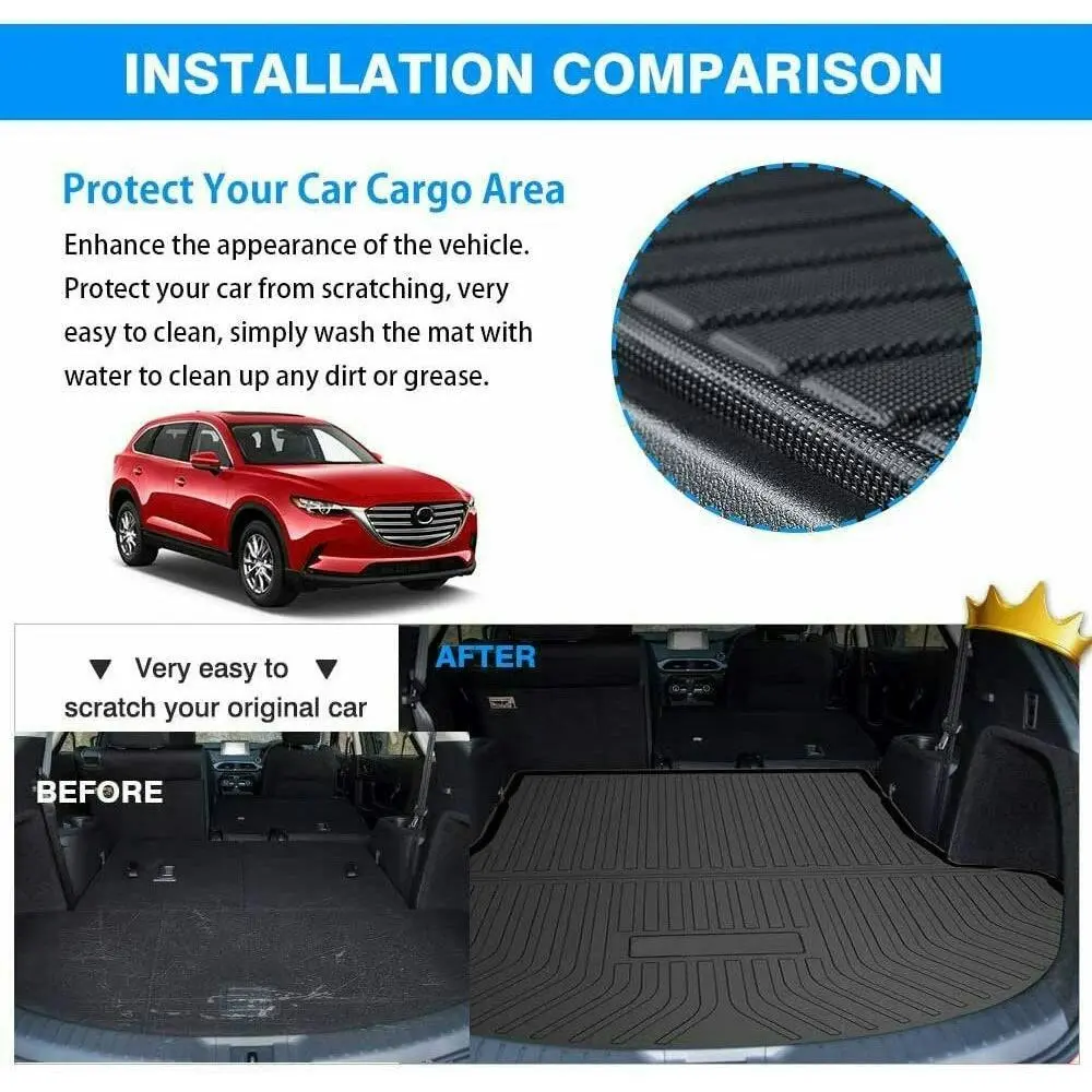 Heavy Duty Cargo Rubber Mat Boot Liner for Toyota Prado 150 Series 2009-2021