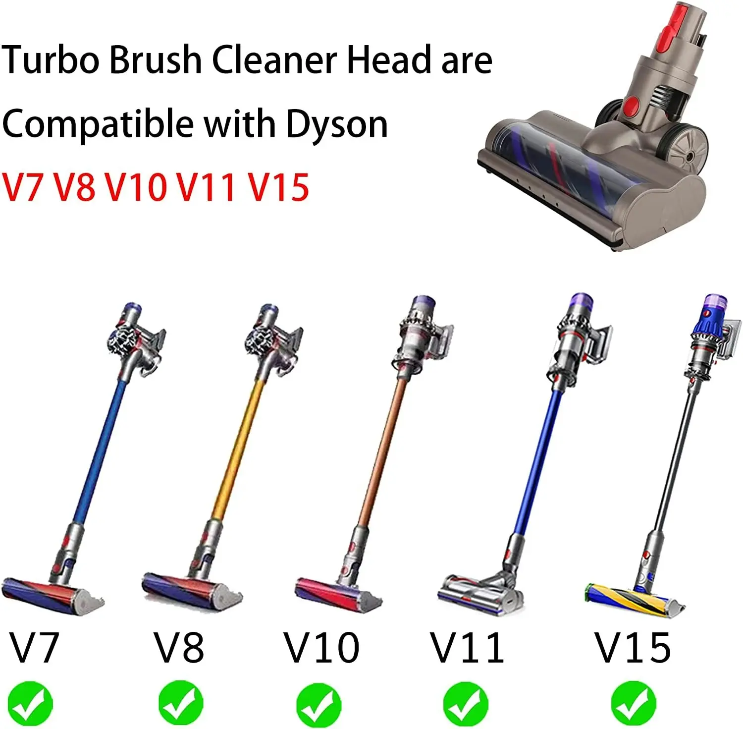 Motorhead / Powerhead Compatible For DYSON V7, V8 V10, V11 & V15 vacuum cleaners