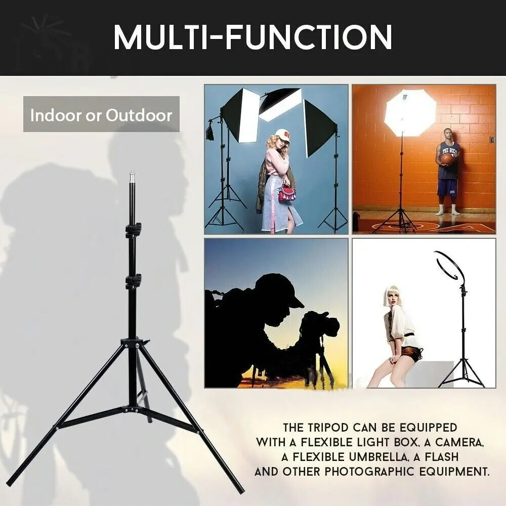 Portable Adjustable Light Stand Tripod For Studio Photo Flash LED Lighting / DSLR