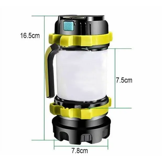 Rechargeable LED Camping Lantern Outdoor Tent Light Lamp & Power for Phone