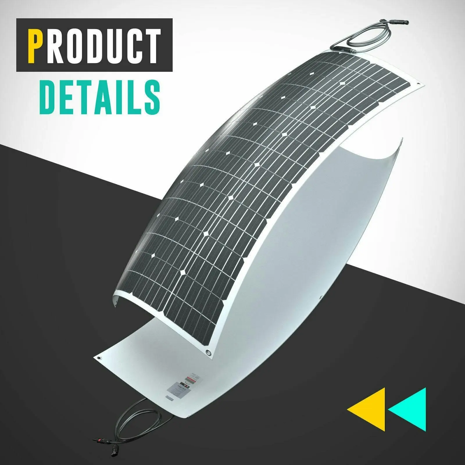 12V 350W Flexible Mono Solar Panel RV Caravan Camping Battery Charge Portable