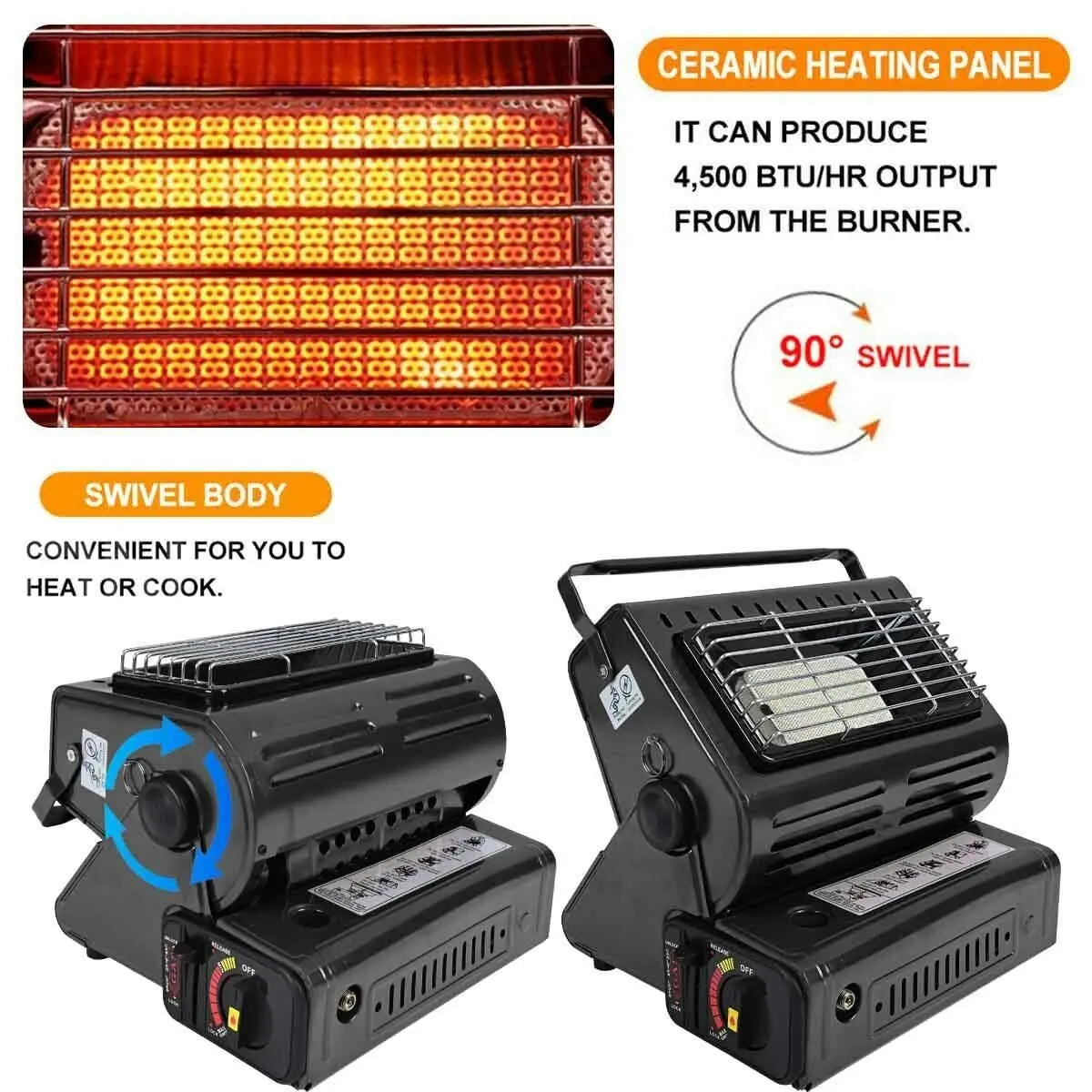 Portable Butane Gas Heater Camping Camp Tent Outdoor Hiking Camper Survival