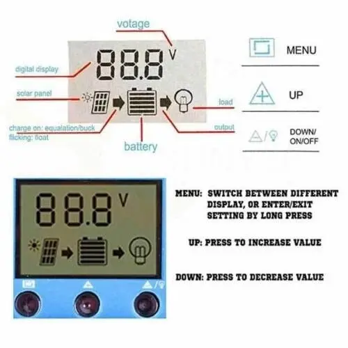 USB 10A 12V-24V Solar Panel Regulator Charge Controller