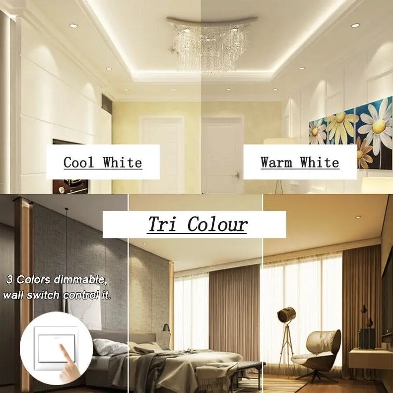 LED Downlights Dimmable 13W Down light | Cool , Warm & Trichrome