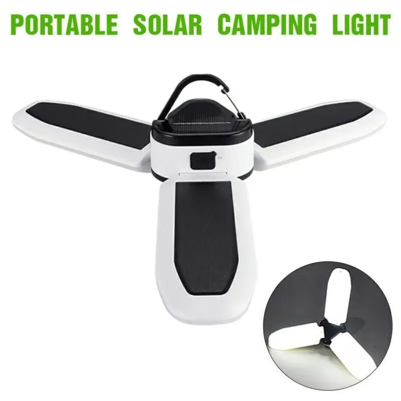 Foldable LED Solar Light Outdoor Waterproof Emergency Lamps Caravan Camping Lamp