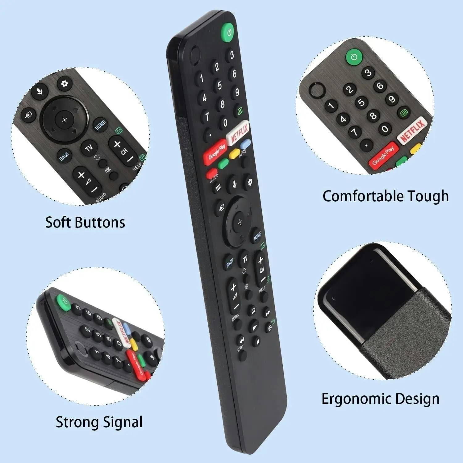 Sony Bravia TV RMF-TX500P RMF-TX520U /TX500U Remote Control Netflix Google Play