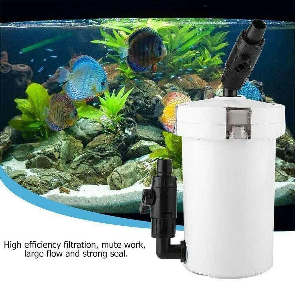 Aquarium External Canister Filter Aqua Fish Water Tank Sponge Pond 400L/H