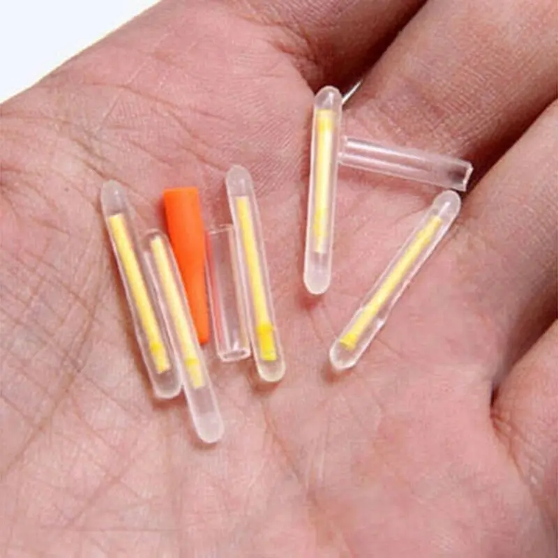 100Pcs Chemical Light Fishing Fluorescent Glow Stick Clip On the Rod Tip TDPRO