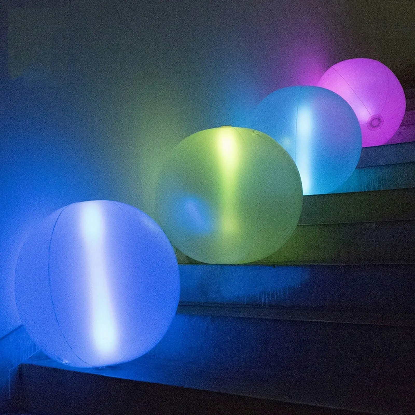 2 Pack Glow Beach Ball Glow Sticks Balls Party Glow in the dark Toys 30cm