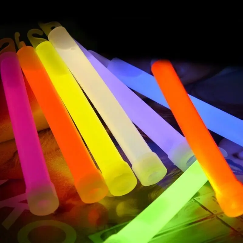 [50 Pack] 6 Inch Mixed Glow sticks Bulk Party Rave Light Disco Glow in The Dark