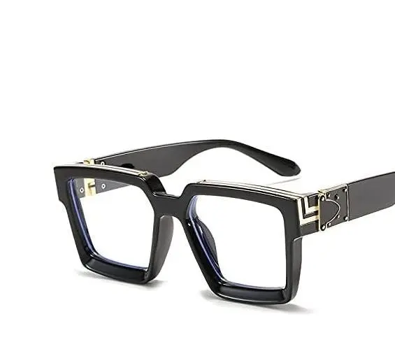 Retro Millionaire Sunglasses Square Metal Punk Rock Glasses