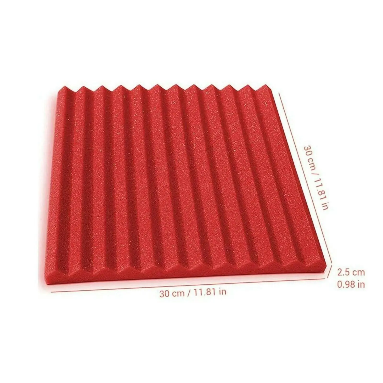 12 Sound-absorbing Foam Wall Home Scene Layout Indoor Sound Panel Cotton | Red