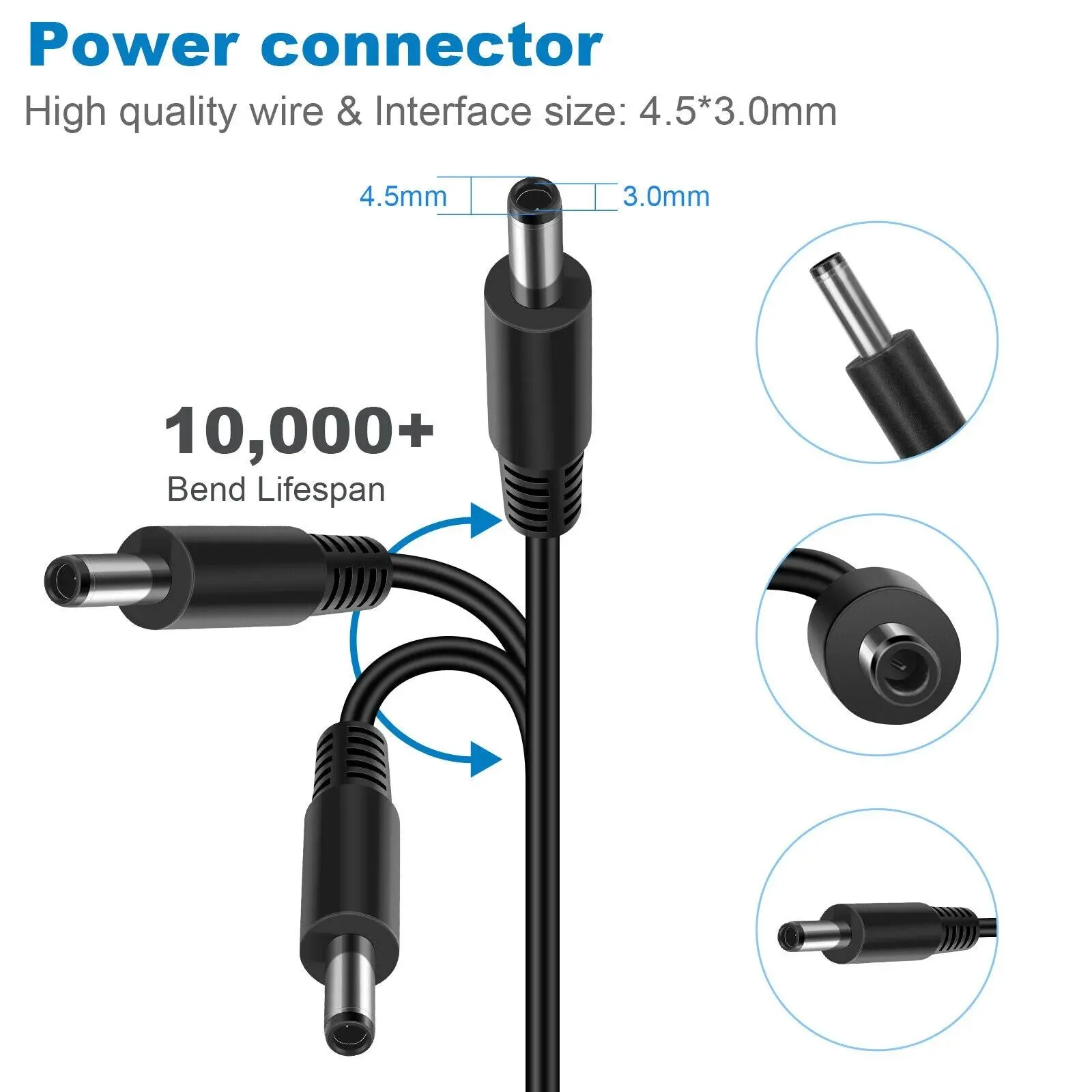 [130W] Power AC Adapter Charger 4.5x3.0mm | For Dell XPS 15 7590 Inspiron