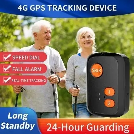 4G GPS Pendant for Elder Kids Smart Detection Alert SOS Emergency Call 1000mAh Waterproof Tracker