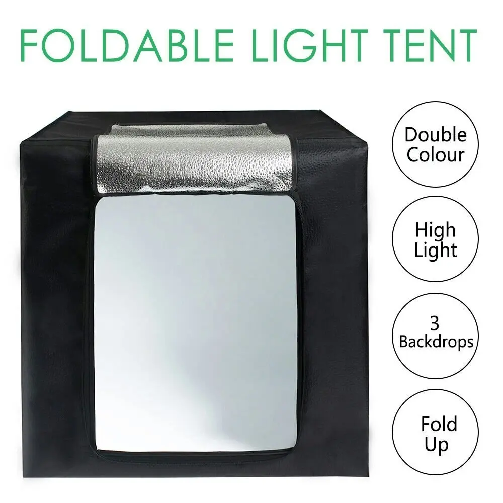 60CM Photography Bi-Color LED Light Tent Cube Shooting Lighting Box 3000K/5500K