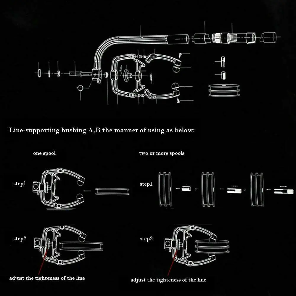 Fishing Line Winder Spooler Machine Spinning Reel Spool Spooling Station System