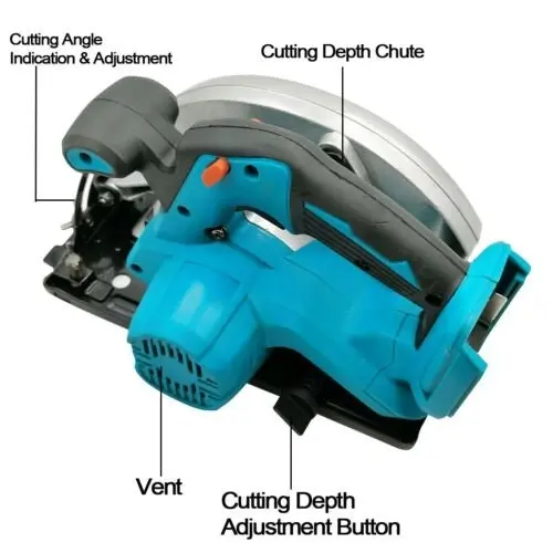 7'' Circular Saw 185mm Cordless Brushless Wood Cutting (works with Makita 18v Battery)