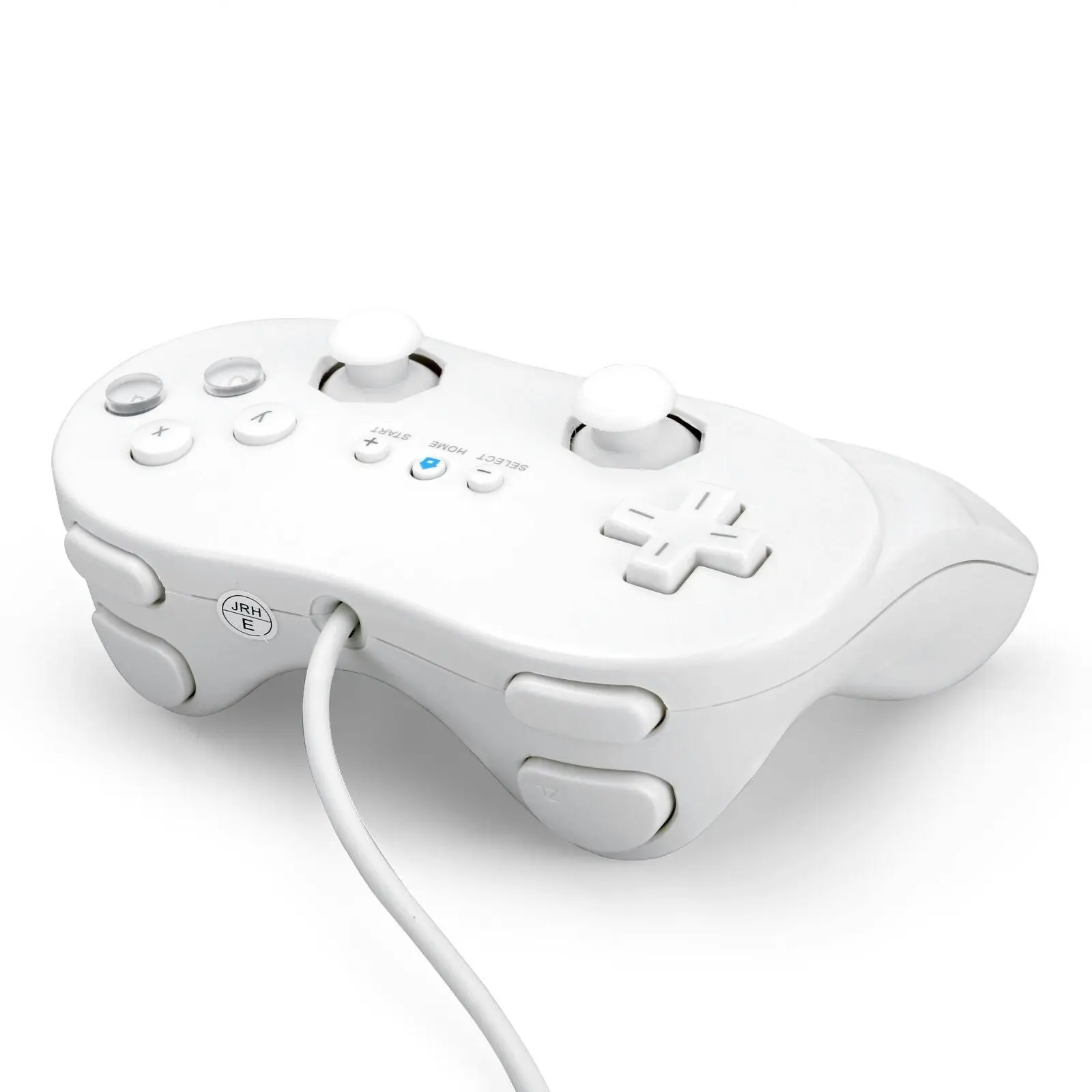 (2 Pack) Classic Pro Wired Controller For Wii White Gamepad Joypad