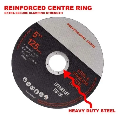 125mm 5" x 1mm Angle Grinder Cutting Disc [50 Pack]