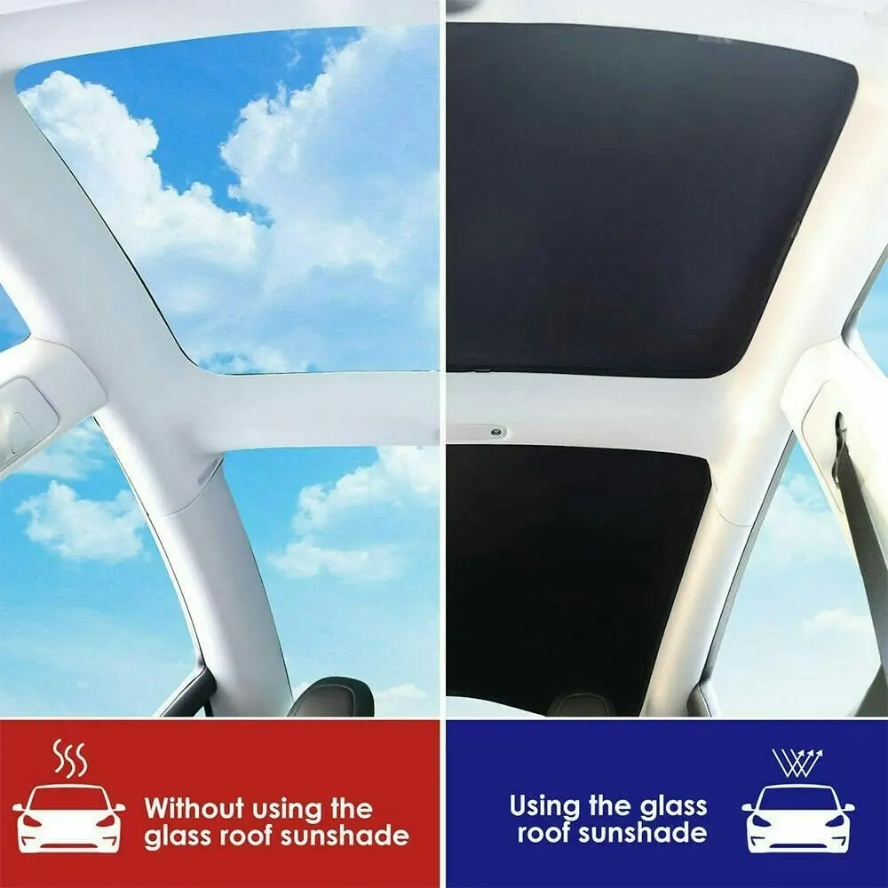 Front & Rear Window Roof Sunroof UV Film Sun Blind Shade Sunshade For Tesla Model Y