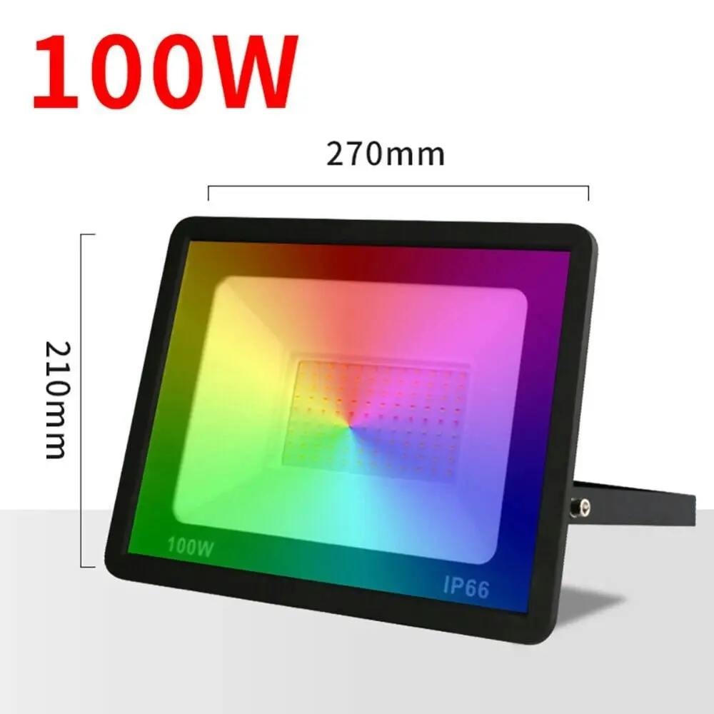 WIFI Smart LED Flood Light RGB Outdoor Spotlight Wall Street Lamp 100W