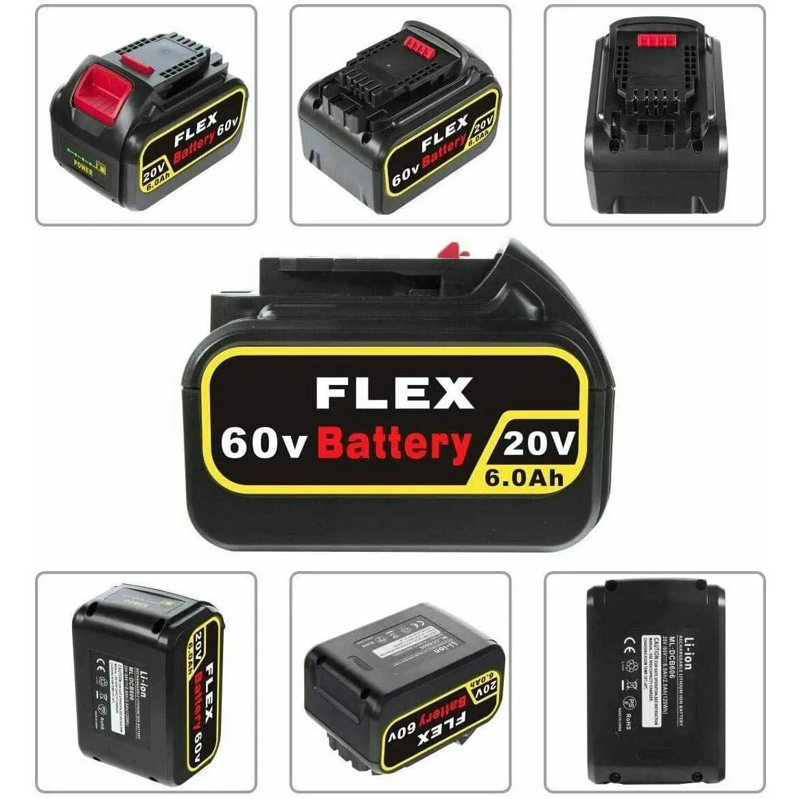 20V 60V 9.0Ah Compatible Replacement Battery For DeWalt MAX Flexvolt Cordless Power Tools