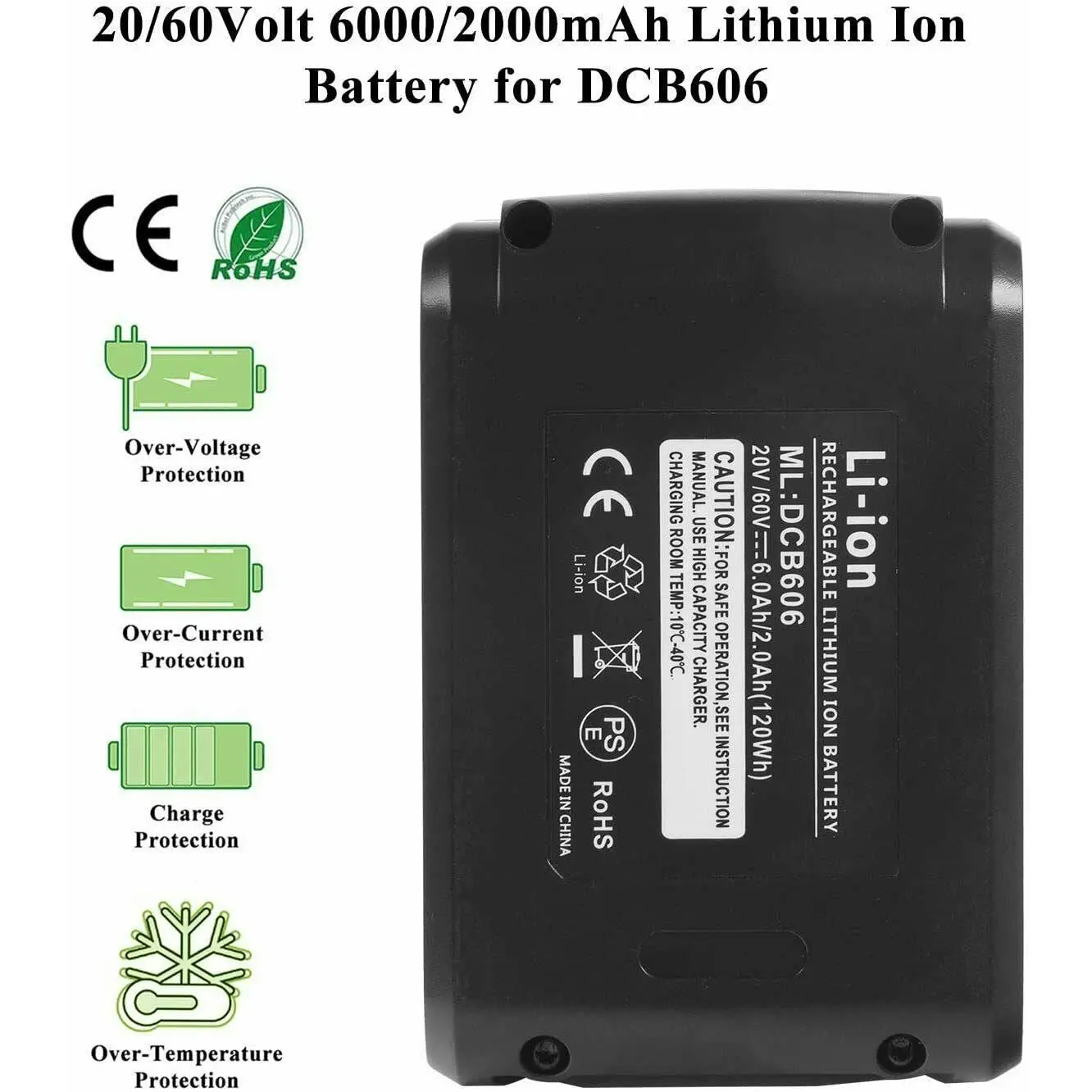 20V 60V 9.0Ah Compatible Replacement Battery For DeWalt MAX Flexvolt Cordless Power Tools