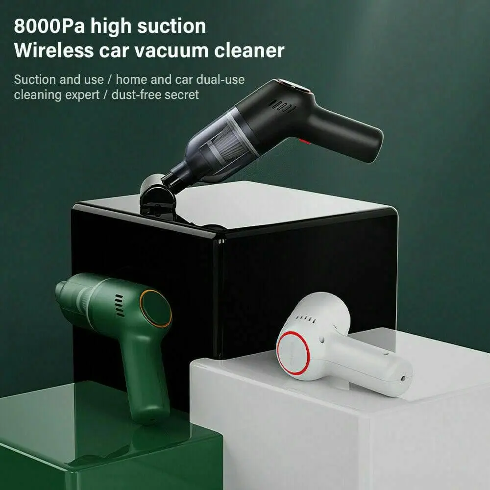 Portable Car Vacuum Cleaner Strong Suction Cordless Handheld Rechargeable