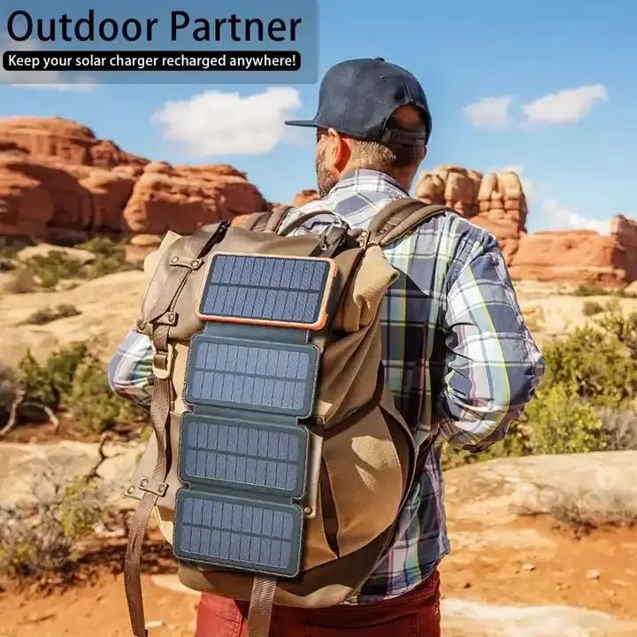 Wireless Power Bank with Solar Panel Recharging | Weatherproof PowerBank for Phones, iPads etc