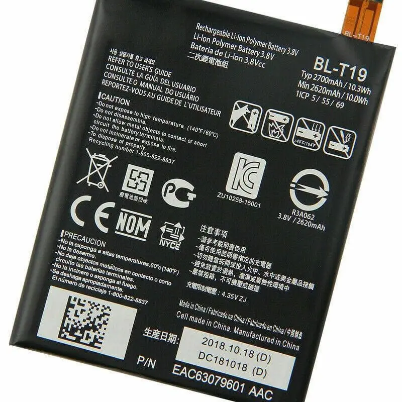 Replacement Battery for LG GOOGLE NEXUS 5x Battery BL-T19 2700mAh