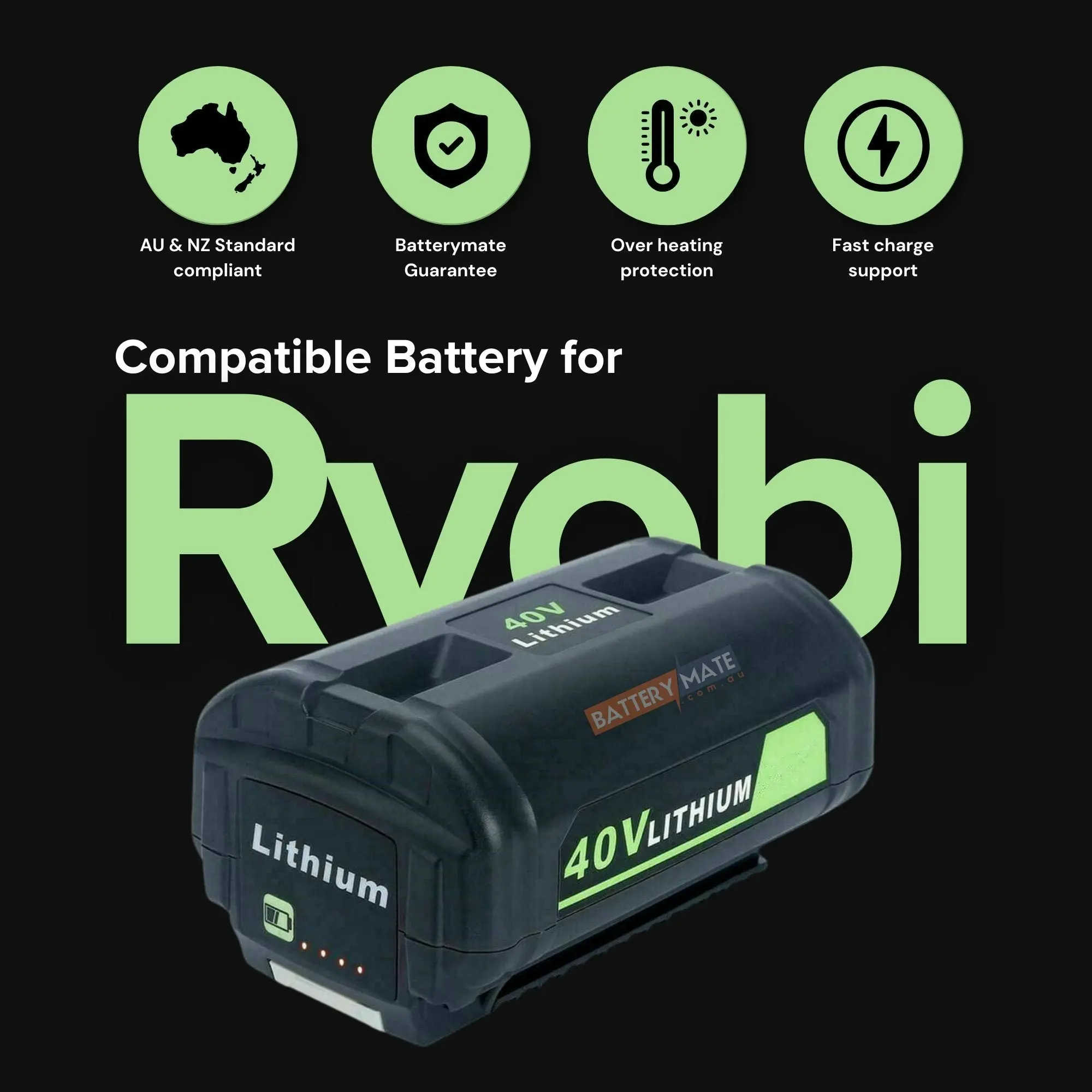 40V 36V Replacement Battery for Ryobi Cordless Power Tools OP4050A