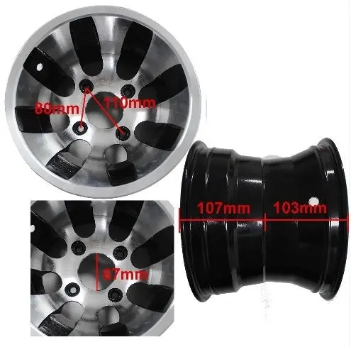 Rear Rim For 22X11-10 10'' inch tyre 200cc 250cc Quad Dirt Bike ATV Buggy