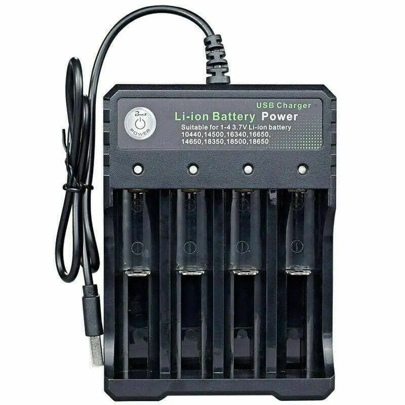 Smart USB 18650 Battery Charger 1 2 4 Slots for 3.7V Rechargeable Battery Charge