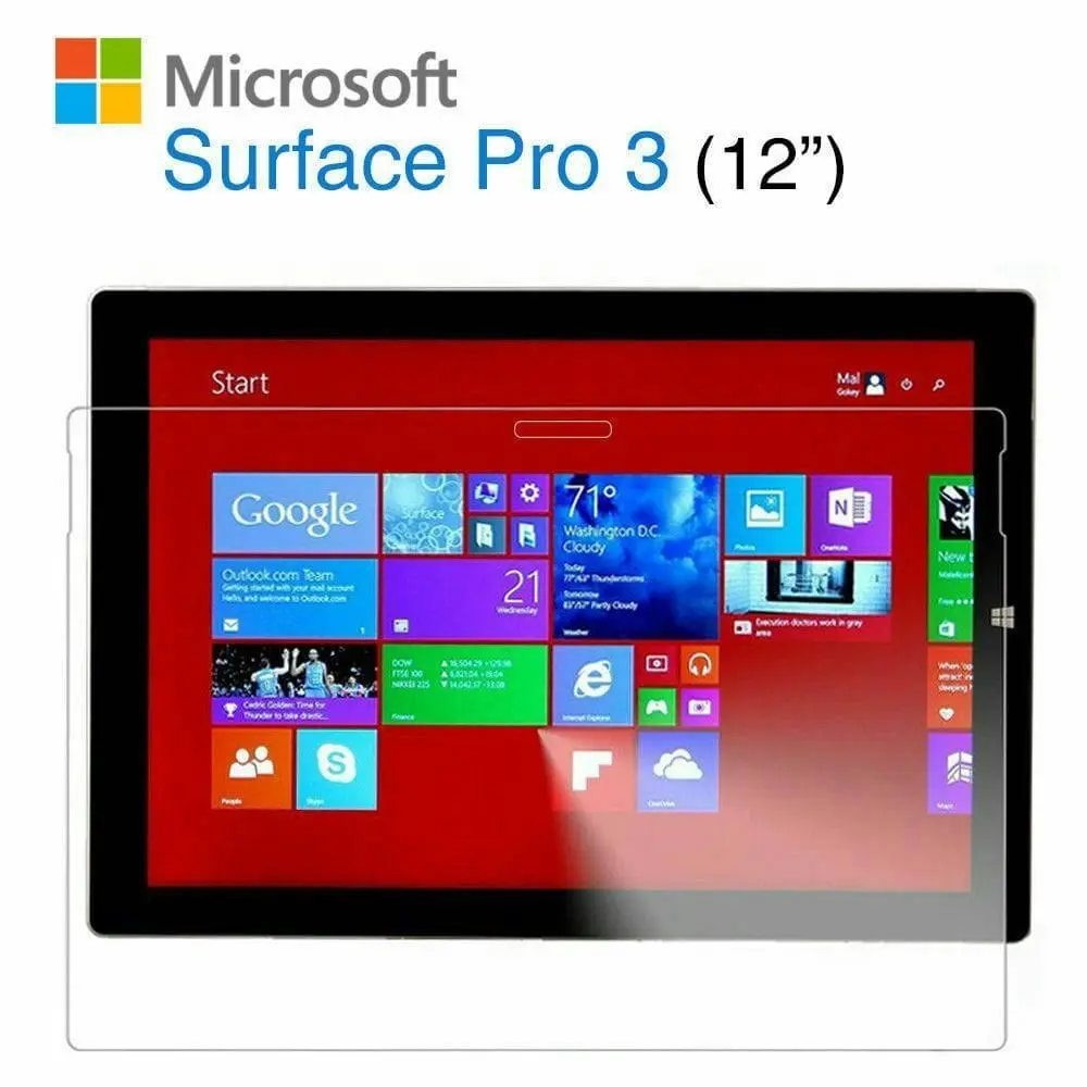 Microsoft Surface Pro 6 5 4 7 X Go Surface Book Tempered Glass Screen Protector [2 Pack]