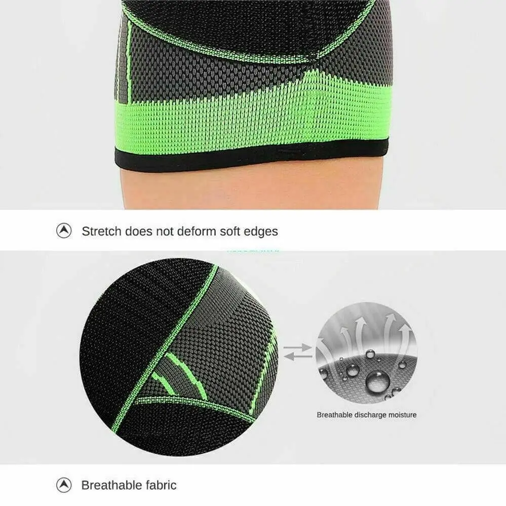 3D Weaving Knee Brace Breathable Sleeve Support Running Jogging Sports Leg