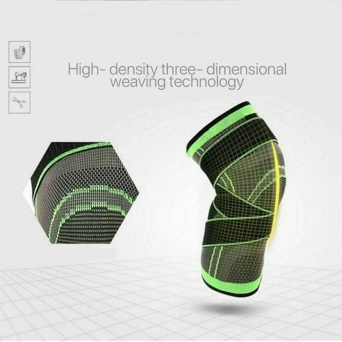 3D Weaving Knee Brace Breathable Sleeve Support Running Jogging Sports Leg