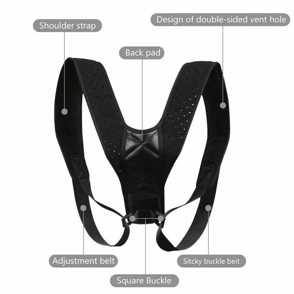 Posture Corrector Women Men Back Shoulder Brace Support Clavicle Strap