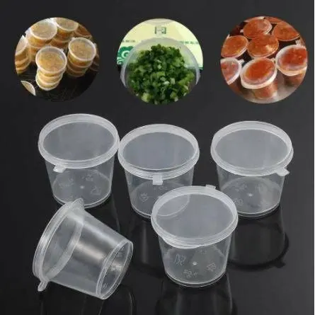 25ml | 50x Take Away Containers Takeaway Food Plastic Lids Bulk